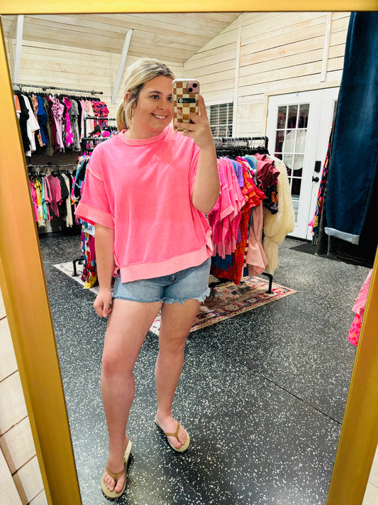 Oversized Pink Top